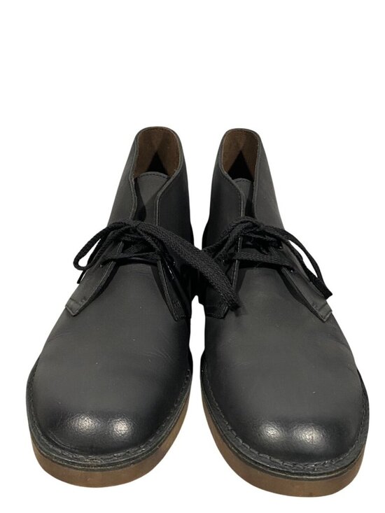 Clarks Mens Black Bushacre 2 Leather Desert Boots Size 11M Casual Lace-Up Shoes main image 9